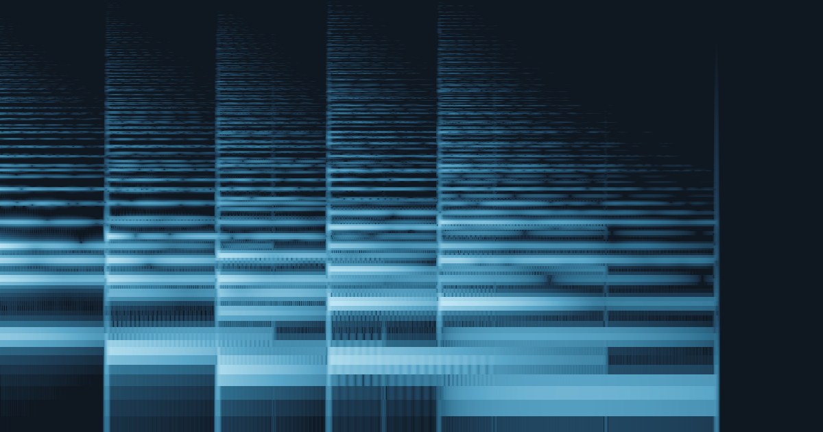 Spectrogram of the golfed piano playing five chords, quiet to loud