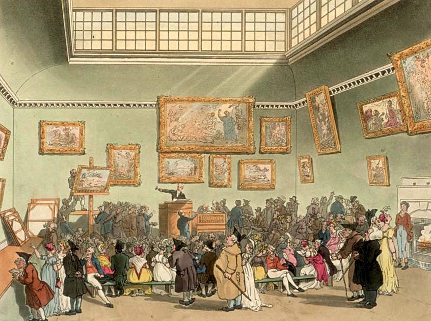 Microcosm of London — Auction room, Chritsie’s